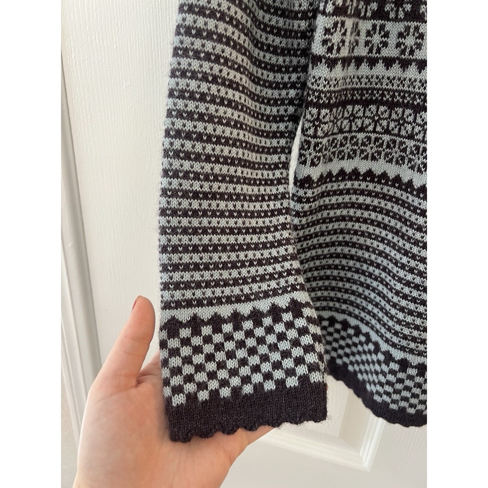 Oleana 100% Alpaca Norwegian Nordic Knit Cardigan - Women's XS - Picture 7 of 9